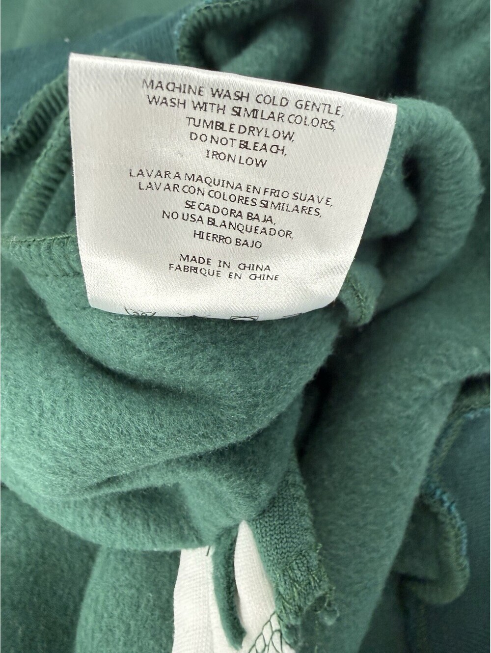 New:  Letterman Varsity Jacket, Green And White Medium - Picture 7 of 8